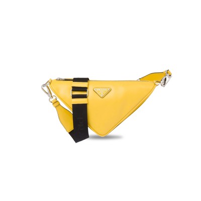 PRADA SOFT CALFSKIN TRIANGLE CROSSBODY BAG 1VH155  (26*15*12cm)